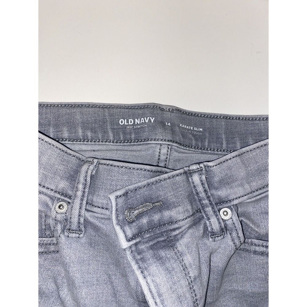 Old Navy karate slim built in flex max adjustable waist jeans size 14 boy's